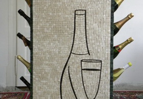Suport din mozaic pentru sticle 1