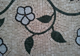 Mozaic din marmura realizat manual, piesa cu piesa 21