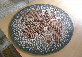 Vulturul Bicefal, medalioane din mozaic de marmura 19