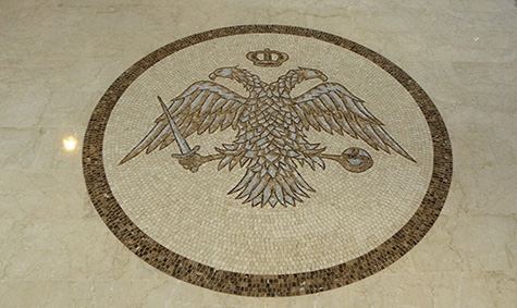 Mozaic din marmura, Vulturul Bicefal